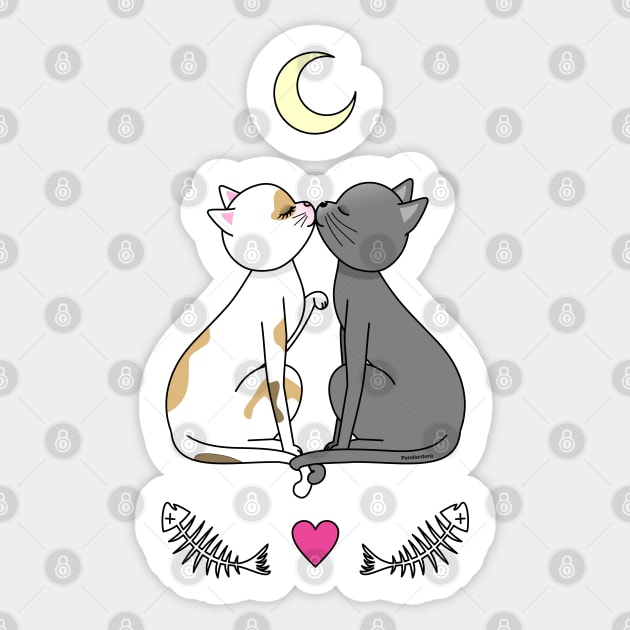 Cats in love kawaii Sticker by Pendientera